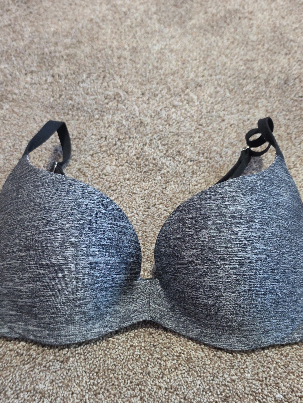Victoria's Secret Pink Grey Seamless T-Shirt Bra Wired Light Lift Excellent 36c